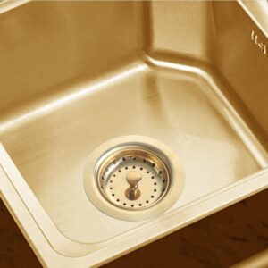 Talea 3-1/2 inch Golden Kitchen Sink Basket Filter Stainless Steel QS218C005