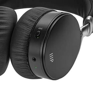 Monoprice Bluetooth Headphones with Active Noise Cancelling, 20H Playback/Talk Time, with The AAC, SBC, Qualcomm aptX, and Qualcomm aptX Low Latency Audio codecs,Black