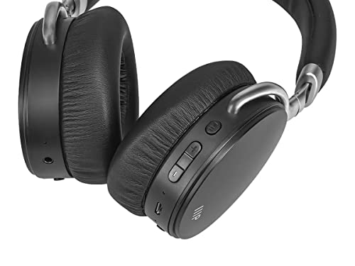 Monoprice Bluetooth Headphones with Active Noise Cancelling, 20H Playback/Talk Time, with The AAC, SBC, Qualcomm aptX, and Qualcomm aptX Low Latency Audio codecs,Black