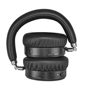 Monoprice Bluetooth Headphones with Active Noise Cancelling, 20H Playback/Talk Time, with The AAC, SBC, Qualcomm aptX, and Qualcomm aptX Low Latency Audio codecs,Black