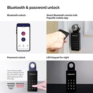 Key Lock Box Keybox Smart Lock Box for House Key Outdoor Wall Mounted Door Hanging, App Remotely Generates Bluetooth-Keys/Pin Codes Without Internet, Security Lock Box for Realtors Garage Spare Keys