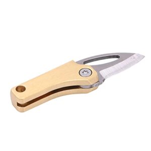 rtzy portable brass small pocket knife with a small knife with a key chain for outdoor camping (rtzy1nh39cuxov)