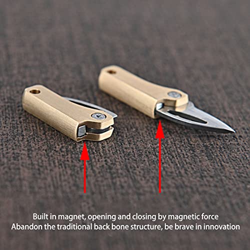 RTZY Portable Brass Small Pocket Knife with a Small Knife with a Key Chain for Outdoor Camping (RTZY1nh39cuxov)