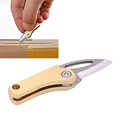 RTZY Portable Brass Small Pocket Knife with a Small Knife with a Key Chain for Outdoor Camping (RTZY1nh39cuxov)