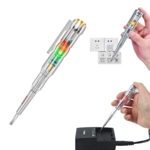 responsive electrical tester pen,portable electrical circuit tester pen,70-250v water-proof electricity measurement pen (1 pc)