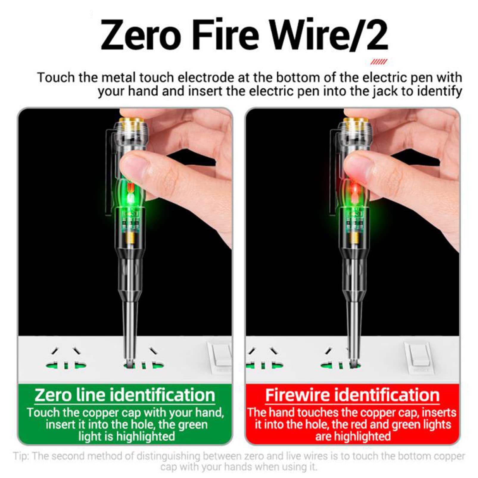 Responsive Electrical Tester Pen,Portable Electrical Circuit Tester Pen,70-250V Water-Proof Electricity Measurement Pen (1 PC)