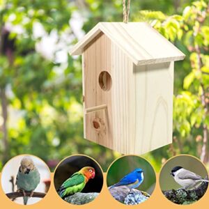 Pintuson 2 Pack Window Bird Houses for Viewing, See Through Bird House for Window, Transparent Spy Birdhouse for Outdoor, Wooden Bird Nest with Strong Suction Cups