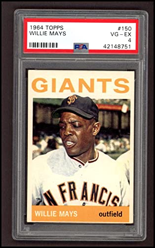 1964 Topps # 150 Willie Mays San Francisco Giants (Baseball Card) PSA PSA 4.00 Giants