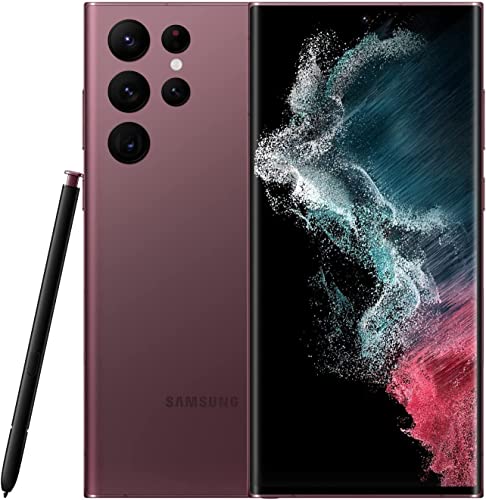 SAMSUNG Galaxy S22 Ultra 5G 256GB Verizon SM-S908U Burgundy (Renewed)