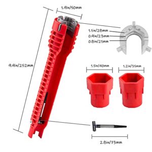 HLMOptimo Faucet and Sink Installer Tool, 8 in 1 Faucet and Sink Installer Multi Tool for Plumbers and Homeowners Faucet Wrench Tool Faucet and Sink Installing Tool for Bathroom Kitchen (New)