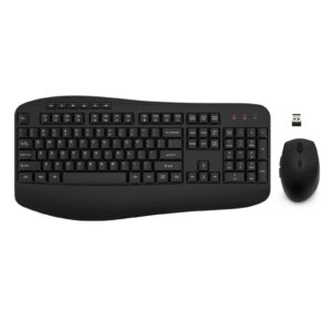 wireless keyboard mouse combo, edjo 2.4g full-sized large wireless keyboard with comfortable palm rest and optical wireless mouse for windows, mac os pc/desktops/computer/laptops