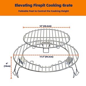 WINTRON Firepit Cooking Grate, 19.5" Stainless Steel Grill Grate for Solo Stove Bonfire Smokelss Firepit, BBQ Gourmet Sear System for Outdoor Camp Fire, Fire-Pit Accessory