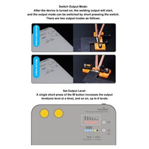 Uxsiya Mini Spot Welder Machine, Accurate LCD Screen Time Saving Portable Spot Welding Machine 6 Level Output for Batteries
