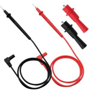 Waziaqoc Replacement Test Lead Set Multimeter Test Leads Kit Included 2pcs Test Lead & 2pcs Safety Alligator Clips