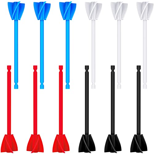 12 Pieces Paint Mixer Drill Attachment,Helix Paint Mixer Resin Drill Mixer Paint Stirrers Drill Attachment for 1 Gallon of Paint Epoxy Resin Silicone Jewelry Casting Molds (Red, Blue, Black, White)