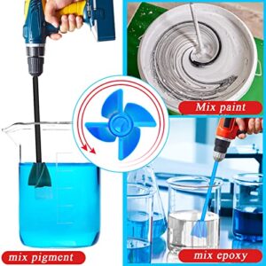 12 Pieces Paint Mixer Drill Attachment,Helix Paint Mixer Resin Drill Mixer Paint Stirrers Drill Attachment for 1 Gallon of Paint Epoxy Resin Silicone Jewelry Casting Molds (Red, Blue, Black, White)