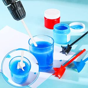 12 Pieces Paint Mixer Drill Attachment,Helix Paint Mixer Resin Drill Mixer Paint Stirrers Drill Attachment for 1 Gallon of Paint Epoxy Resin Silicone Jewelry Casting Molds (Red, Blue, Black, White)