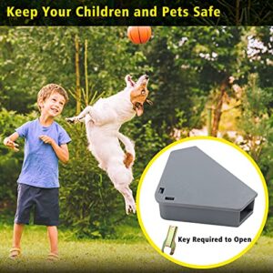 Mouse Station with Keys Grey 12 Pack, Key Required Mouse Stations, Mice Stations, Keeps Children and Pets Safe Indoor & Outdoor