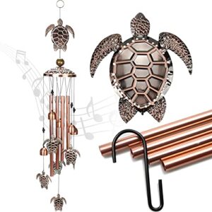 turtle wind chimes,sea turtle gifts for women，wind chimes for outside unique,large wind chimes with s hook