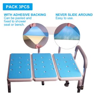 Bathtub Transfer Bench Cushion, Stickable, Slip-Resistant and Waterproof Seat Foam Soft Cushion for Shower Bench, Shower Chair, Bath Chair Pad with Adhesive Backing, Wide Shower Seat Mat