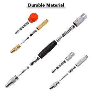 Tlimus 4 Pack 5 Inch and 6 Inch Automatic Center Punch Tool Adjustable Spring Loaded Punch and Metal Engraving Pen for Metal Wood Working with Hard-Shell Carry Case