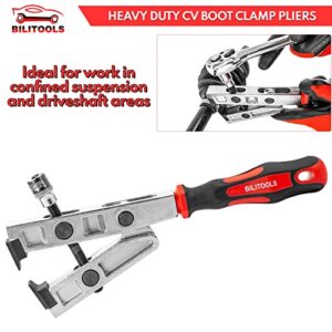 BILITOOLS CV Axle Boot Clamp Pliers Tool 3/8" Drive Heavy Duty Boot Clamp Tool for Ear Clamps