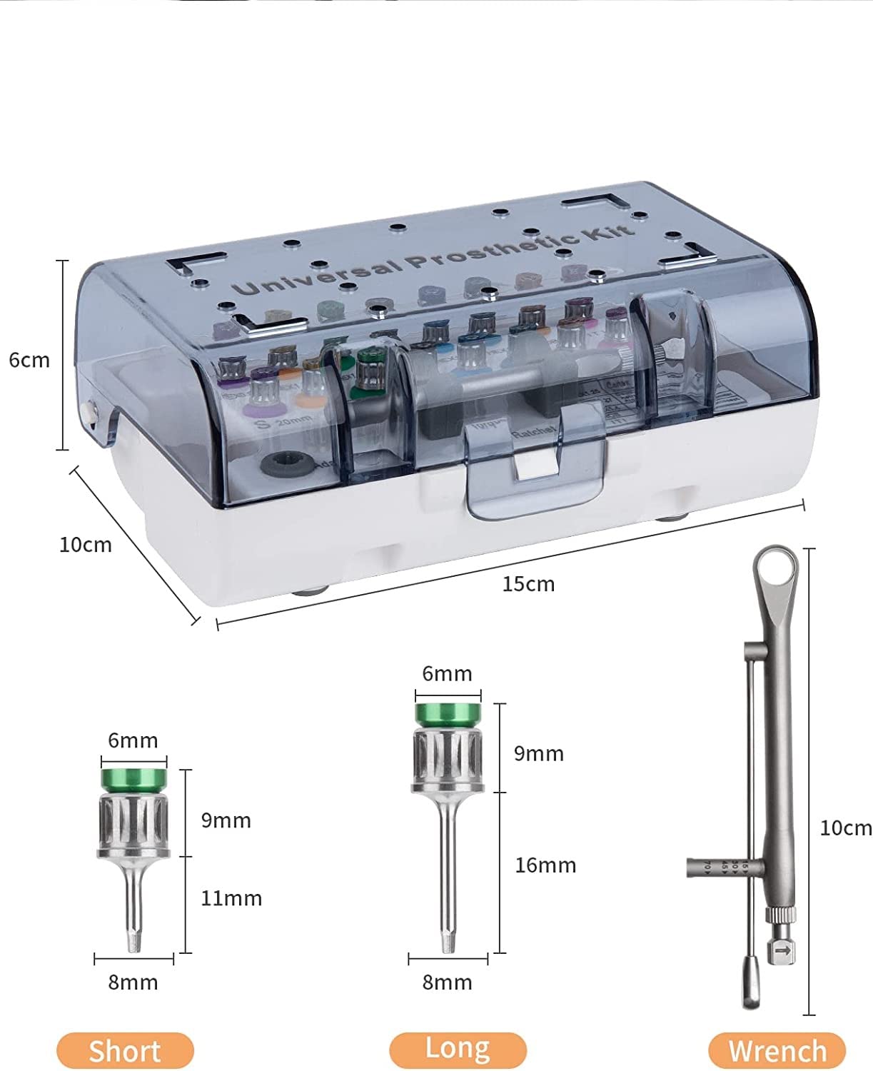 NSKI Universal Implant Torque Wrench Screwdriver Prosthetic Kit 10-70NCM Ratchet Drivers Implant Repair Tools