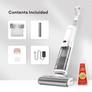 Ultenic Wet Dry Vacuum Cleaner, AC1 Cordless Vacuum Mop All in One Combo for Hard Floors, 45min Runtime, Wet and Dry Mess Separation, Self Cleaning, Powerful Suction for Sticky Messes and Pet Hair