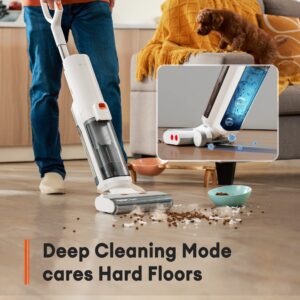 Ultenic Wet Dry Vacuum Cleaner, AC1 Cordless Vacuum Mop All in One Combo for Hard Floors, 45min Runtime, Wet and Dry Mess Separation, Self Cleaning, Powerful Suction for Sticky Messes and Pet Hair