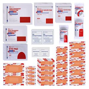 [New Upgrade] Homestockplus First Aid Kit Refill -Extra Replacement Supplies for First Aid Kits, Loose Packed Restock Supply Pack -75 Piece