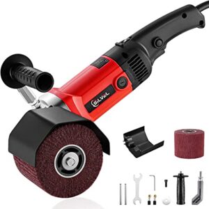 silvel 1400w burnishing polishing machine, 110v handheld electric sander polisher kit, stainless steel polisher with 6 speed adjustable, 500-3000rmp for for metal, stainless steel, plastic, wood