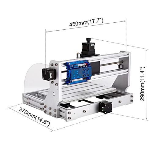 3018 Pro CNC Router Machine All-aluminum Frame PCB PVC Wood Carving XYZ Working Area 300 x 180 x 45mm with Z Probe, Limit Switches, Offline controller, GRBL control, Emergency Stop