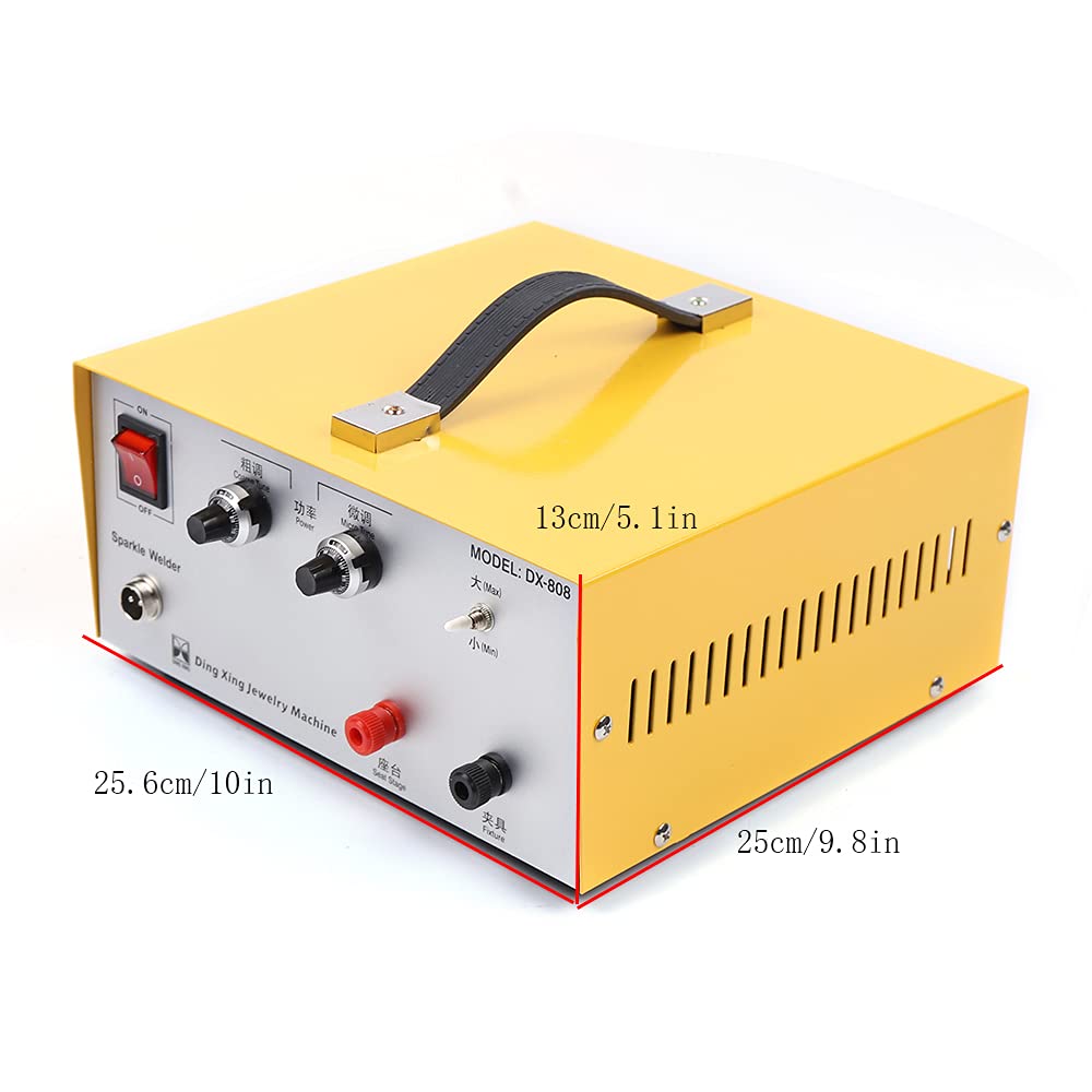 Portable Pulse Sparkle Spot Welder 110V 80A Jewelry Spot Welder, Electric Soldering Machine Spot Welder Welding Machine for Gold/Silver/Steel/Platinum