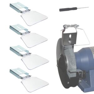 bench grinder eye shield, 4 pcs grinder eyeshield replacement kit for most bench grinders