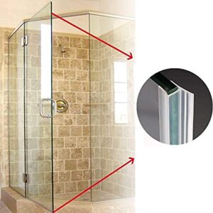 Glass Door Side Seal Strip 100 Inch Frameless Shower Door Side Sweep for 3/8 in Frameless Glass Door