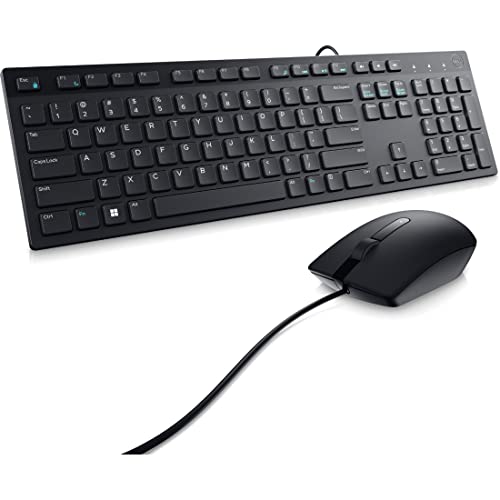 Dell Wired Keyboard and Mouse - KM300C, Black