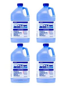 acid blue muriatic acid by cpdi - swimming pool ph reducer balancer | buffered, low-fume - case (4 gallons)