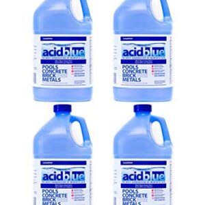 Acid Blue Muriatic Acid by CPDI - Swimming Pool pH Reducer Balancer | Buffered, Low-Fume - Case (4 Gallons)