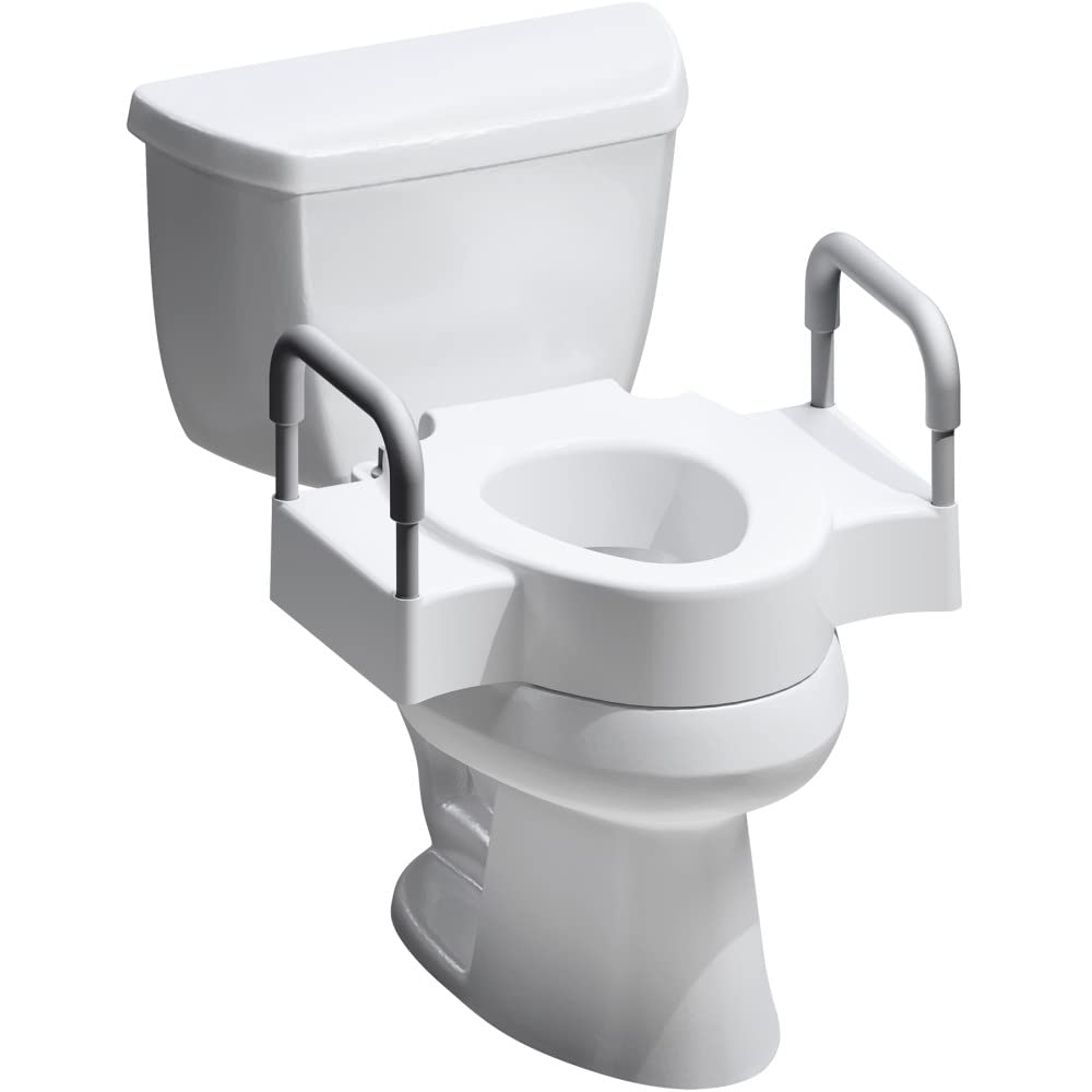 Bemis Rise 4.5" Toilet Seat with Dual Lock and Security Arms White