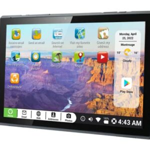 Pix Star Touch Easy to Use Tablet for Seniors, Touch Screen & Simple Interface - WiFi - 10.1 Inches, 2 Cameras - Ideal for Video Calls, Web Search, Photos, Highly Giftable