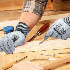 Schwer 6 Pairs Cut Resistant Gloves ANSI A6 Cut Proof Work Gloves, Touchscreen, for Men and Women Used to Woodworking, Glass Cutting, Construction, Cargo Handling, Material Sorting, Car Repair（M）