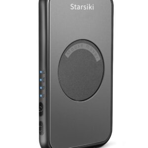 【Ultra-Slim Quiet】STARSIKI Undetectable Mouse Jiggler Interval Timer Adjustable, Mouse Mover with On/Off Switch, Automatic Device to Keep Moving Mouse Wiggler Shaker Clicker Random Movement DriverFree