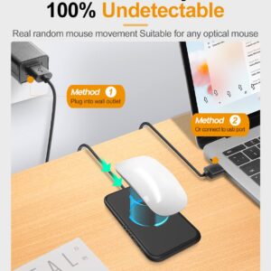 【Ultra-Slim Quiet】STARSIKI Undetectable Mouse Jiggler Interval Timer Adjustable, Mouse Mover with On/Off Switch, Automatic Device to Keep Moving Mouse Wiggler Shaker Clicker Random Movement DriverFree