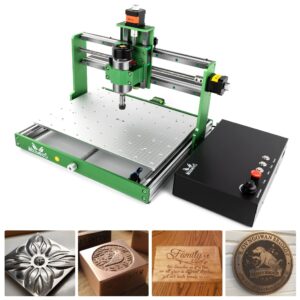foxalien x woodmads wm-3020 cnc router for metal caving, 300w spindle linear rails and ball screws 3-axis milling engraving machine for aluminum copper wood acrylic