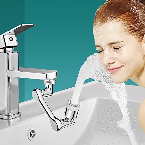 1080° Rotating Faucet Extender Aerator, SOONAN Universal Splash Filter Faucet,1080 Degree Swivel Faucet Aerator Sink Face Wash Attachment with 2 Water Outlet Mode