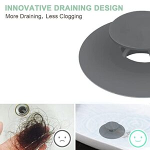 HengLiSam Shower Drain Stopper, Bathtub Stopper Sink Drain Plug Silicone Hair Catcher Shower Drain Cover Suitable for Bath Tub Bathroom and Kitchen 2 Pack