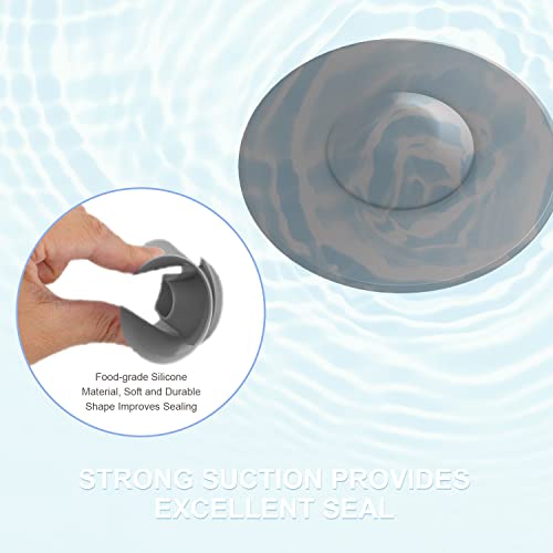 HengLiSam Shower Drain Stopper, Bathtub Stopper Sink Drain Plug Silicone Hair Catcher Shower Drain Cover Suitable for Bath Tub Bathroom and Kitchen 2 Pack