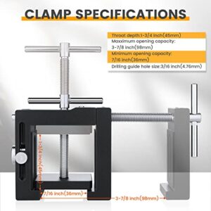 Neitra Cabinet Installation Clamps - Cabinetry Clamp for Easy and Fast Installing Face Frame of Cabinets, Highly Durable All Metal Claws with Two Flexible Drill Hole Guides, Orange (2 PACK, Black)