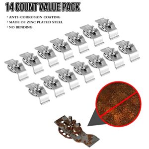 14 Pack Kit Undermount Sink Clips, Sink Bracket Clips for Mounting Undermount Bathroom Kitchen Sinks, Installation Repair Hardware Clips for Providing Excellent Support