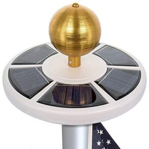 solar-powered waterproof flagpole light with 26 led downlights & auto on/off